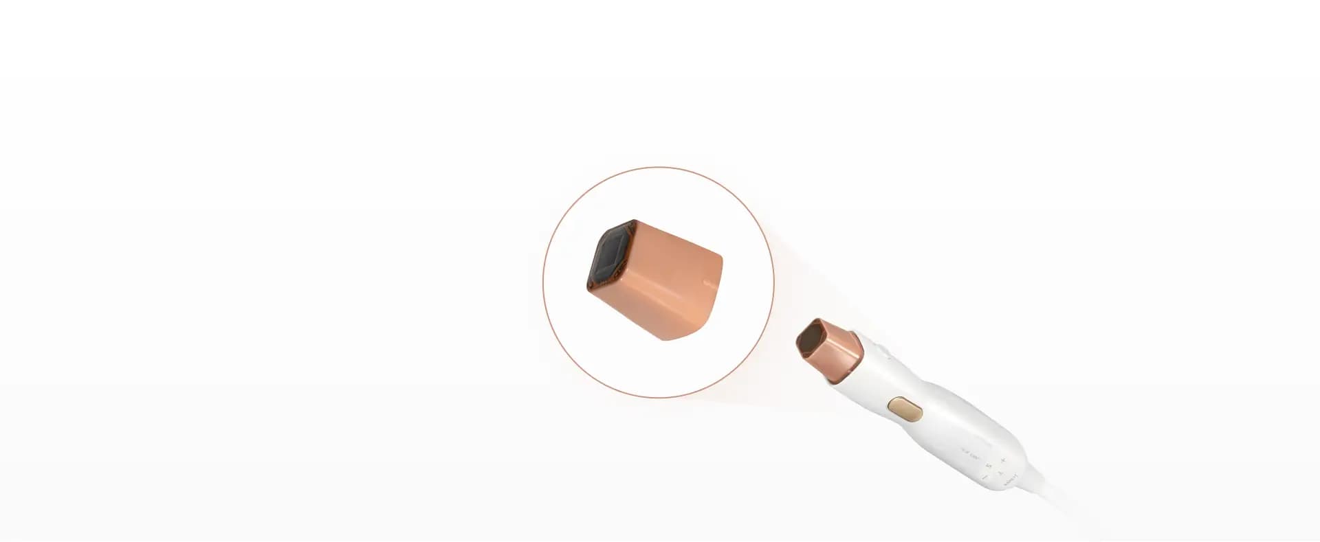 Close-up of a Density RF treatment tip designed for general areas of the face and body.